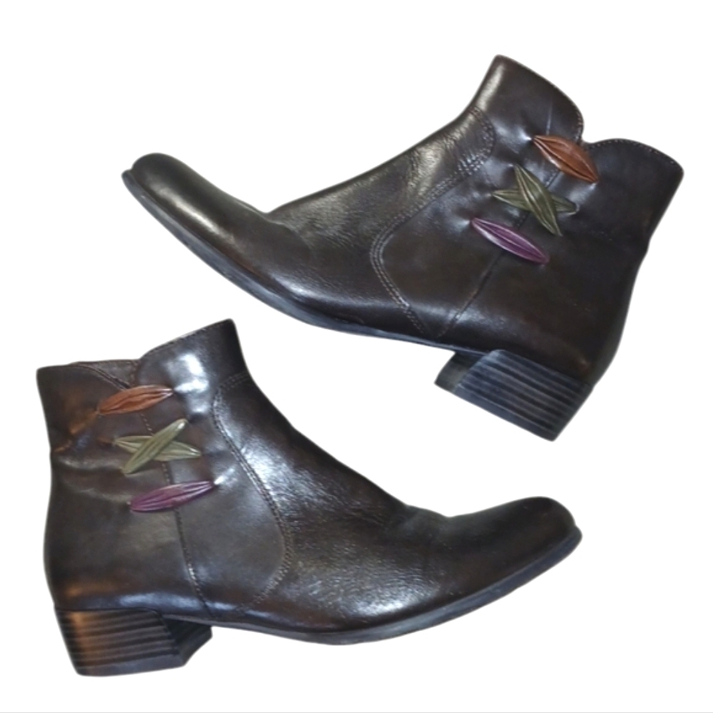 Canal Grande Beate Brown Leather Ankle Boot Women's size 8 Brown Booties